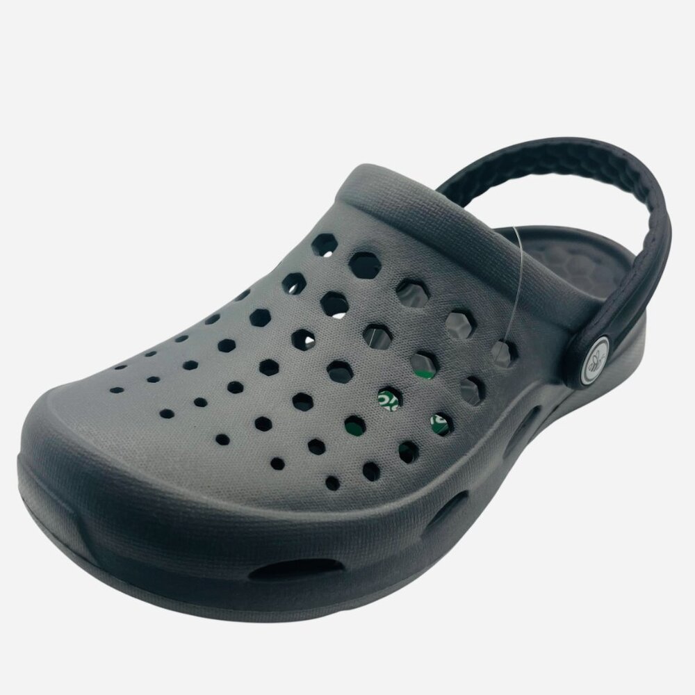 Kids' Unisex Black Clogs Slip On Lightweight Garden Water Back Strap New Size 2